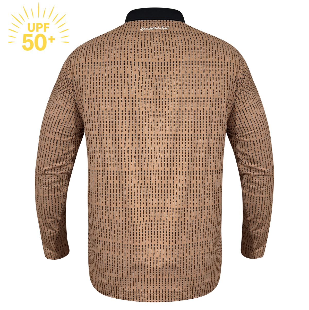 Black Desert Long Sleeve Golf Shirt - UPF 50+ Sun Safe, Lightweight & Breathable