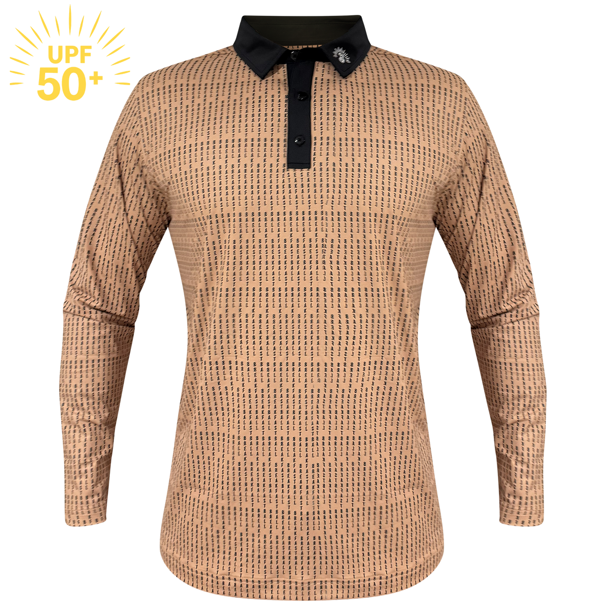 Black Desert Long Sleeve Golf Shirt - UPF 50+ Sun Safe, Lightweight & Breathable