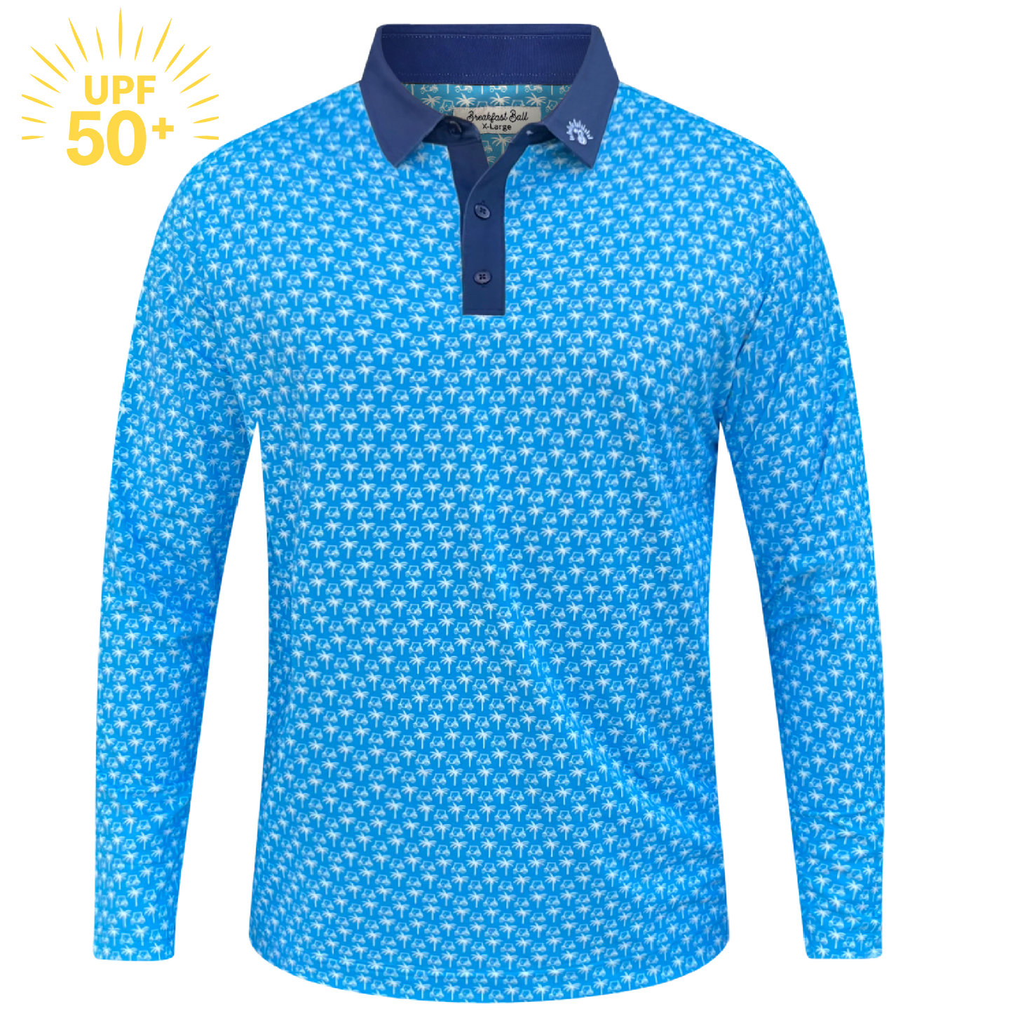 Lazy Palms Long Sleeve Golf Shirt – UPF 50+ Sun Safe, Lightweight & Breathable